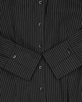 Vintage 00s Mess Pin Stripe Blouse - S