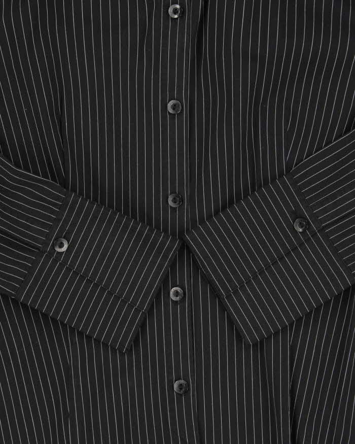 Vintage 00s Mess Pin Stripe Blouse - S