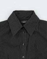 Vintage 00s Mess Pin Stripe Blouse - S