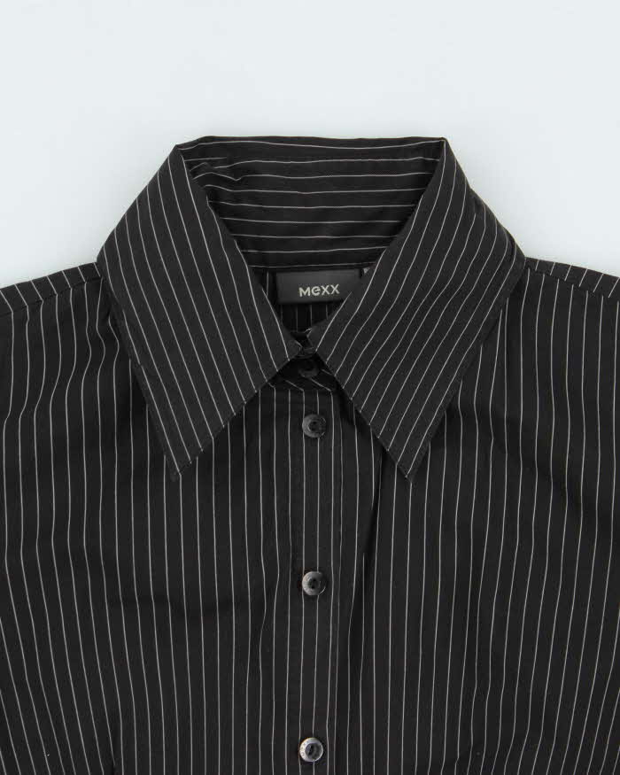 Vintage 00s Mess Pin Stripe Blouse - S