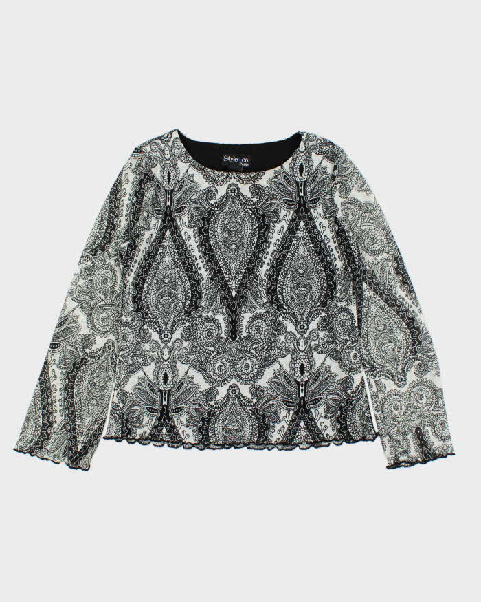 Vintage Y2k 00s Style &amp; Co Paisley Pattern Top - S