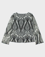 Vintage Y2k 00s Style &amp; Co Paisley Pattern Top - S