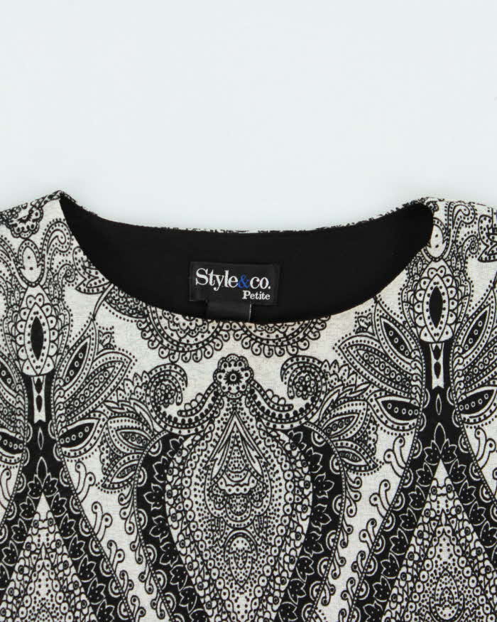 Vintage Y2k 00s Style &amp; Co Paisley Pattern Top - S