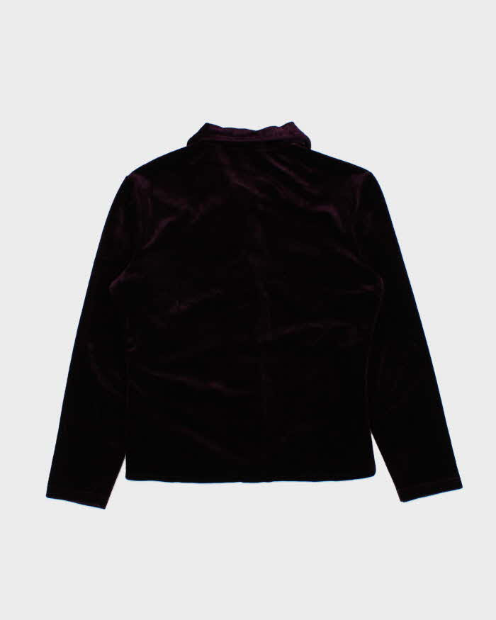 Vintage 90s Max Deco Velvet Blouse - M