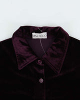 Vintage 90s Max Deco Velvet Blouse - M