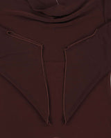 Vintage 00s 90s Suzy Cowl Neck Asymmetric Hem Top - M