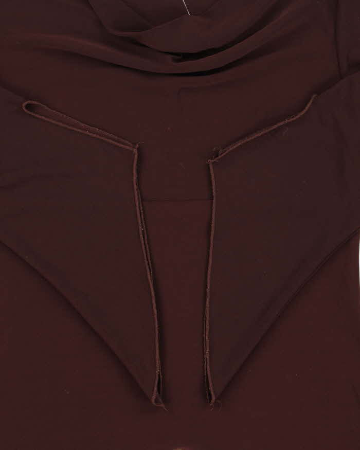 Vintage 00s 90s Suzy Cowl Neck Asymmetric Hem Top - M