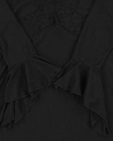 Vintage 90s 00s Sirens Mesh Bell Sleeve Top - S