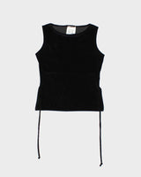 Vintage 90s DYNA Backless Glittery Velvet Top - S