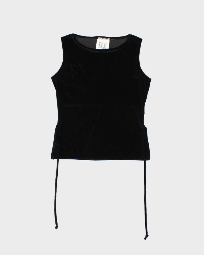 Vintage 90s DYNA Backless Glittery Velvet Top - S
