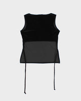 Vintage 90s DYNA Backless Glittery Velvet Top - S