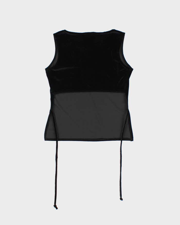 Vintage 90s DYNA Backless Glittery Velvet Top - S