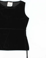 Vintage 90s DYNA Backless Glittery Velvet Top - S