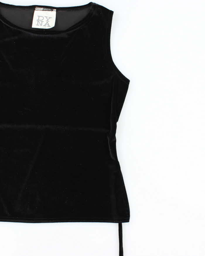 Vintage 90s DYNA Backless Glittery Velvet Top - S