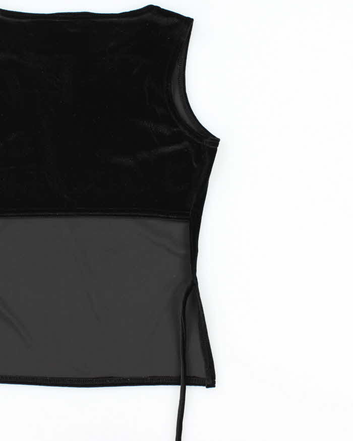 Vintage 90s DYNA Backless Glittery Velvet Top - S