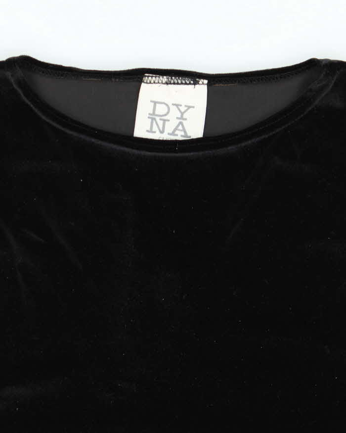 Vintage 90s DYNA Backless Glittery Velvet Top - S