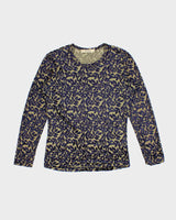 Vintage 90s Ness Velvet Sheer Long Sleeve Top - M