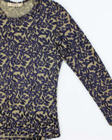 Vintage 90s Ness Velvet Sheer Long Sleeve Top - M