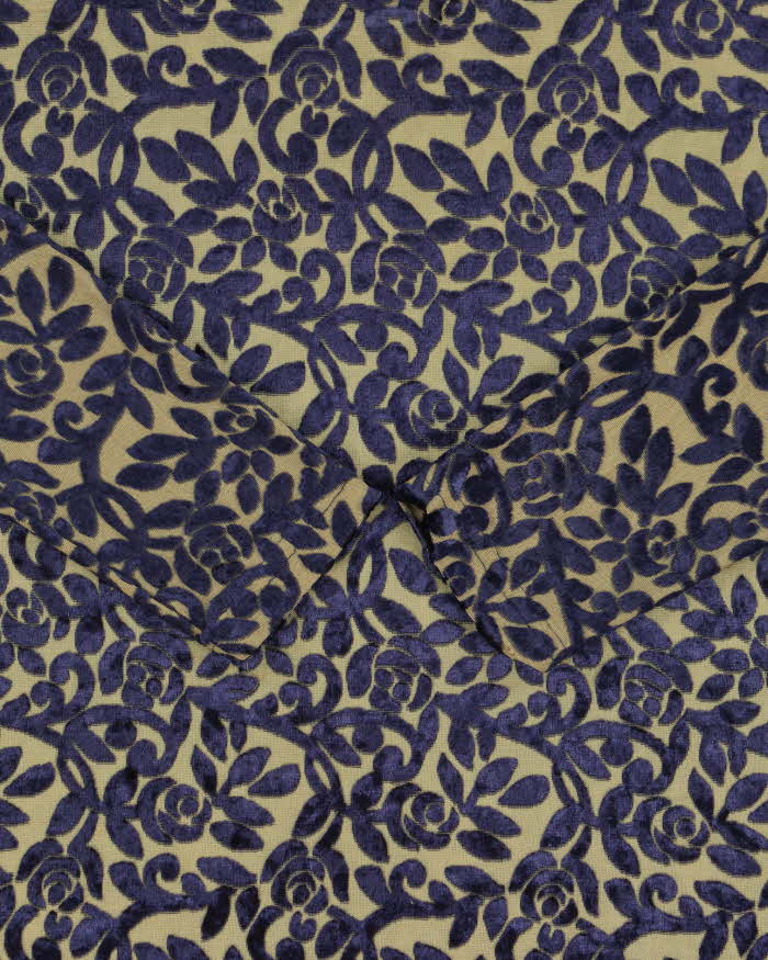 Vintage 90s Ness Velvet Sheer Long Sleeve Top - M