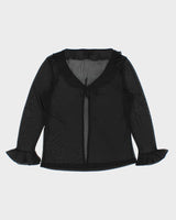Vintage 90s M Collection Mesh Tie Front Top - M