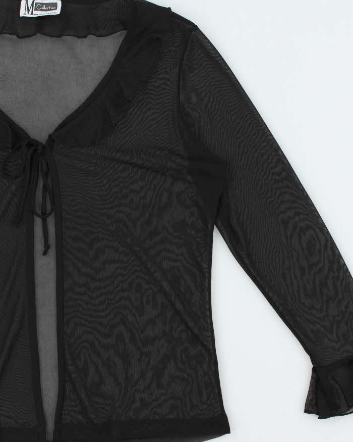 Vintage 90s M Collection Mesh Tie Front Top - M