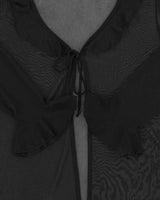 Vintage 90s M Collection Mesh Tie Front Top - M