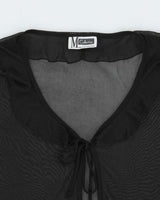 Vintage 90s M Collection Mesh Tie Front Top - M
