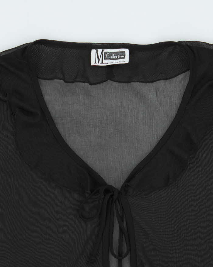 Vintage 90s M Collection Mesh Tie Front Top - M