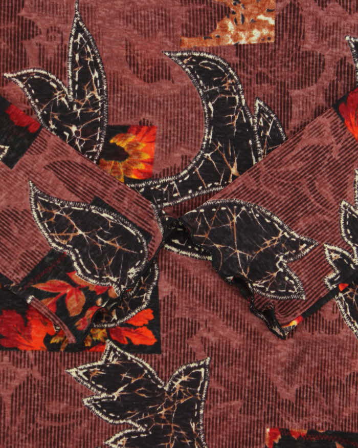 Vintage Y2k 00s Tribal Double Mesh All over Print Top - M