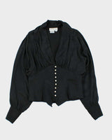 Vintage Santini Silk Batwing Blouse - M