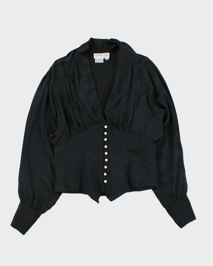 Vintage Santini Silk Batwing Blouse - M