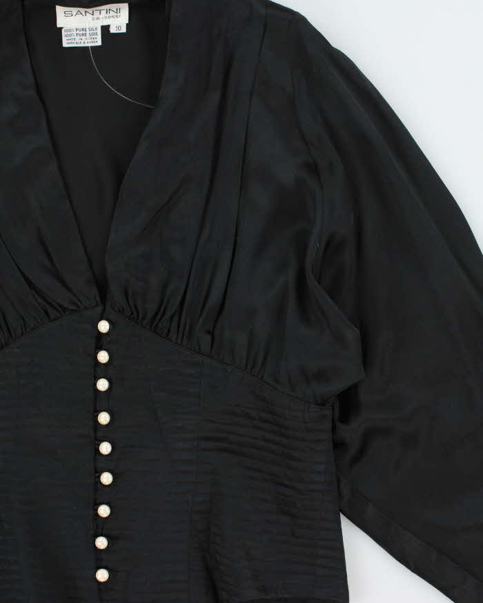 Vintage Santini Silk Batwing Blouse - M