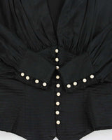 Vintage Santini Silk Batwing Blouse - M