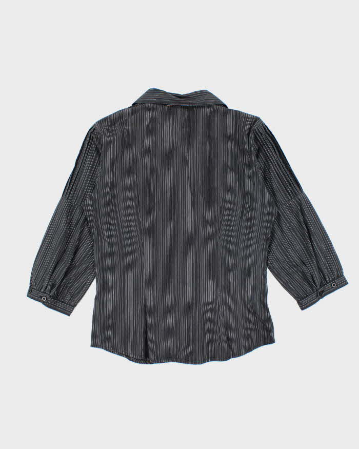 Vintage 90s Worthington Shimmer Stripe Blouse - S