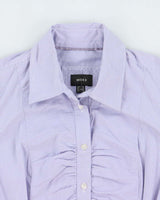 Vintage Y2k 00s Mexx Gingham Ruched Detail Blouse - S