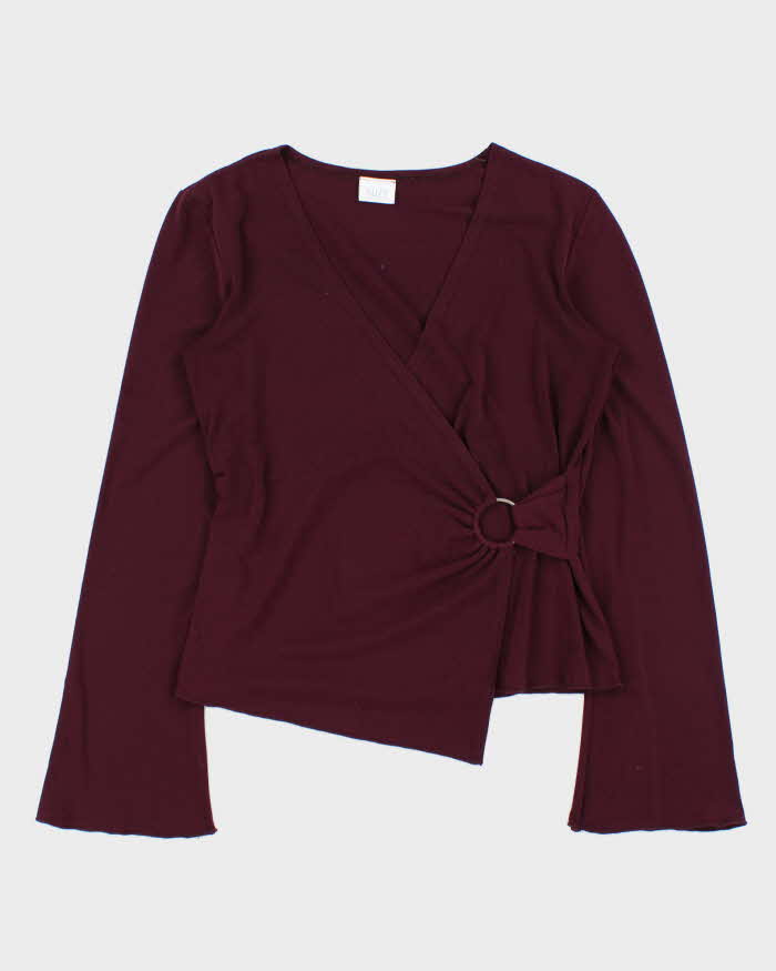 Vintage Y2k 00s Suzy Bell Sleeve O Ring Top - M