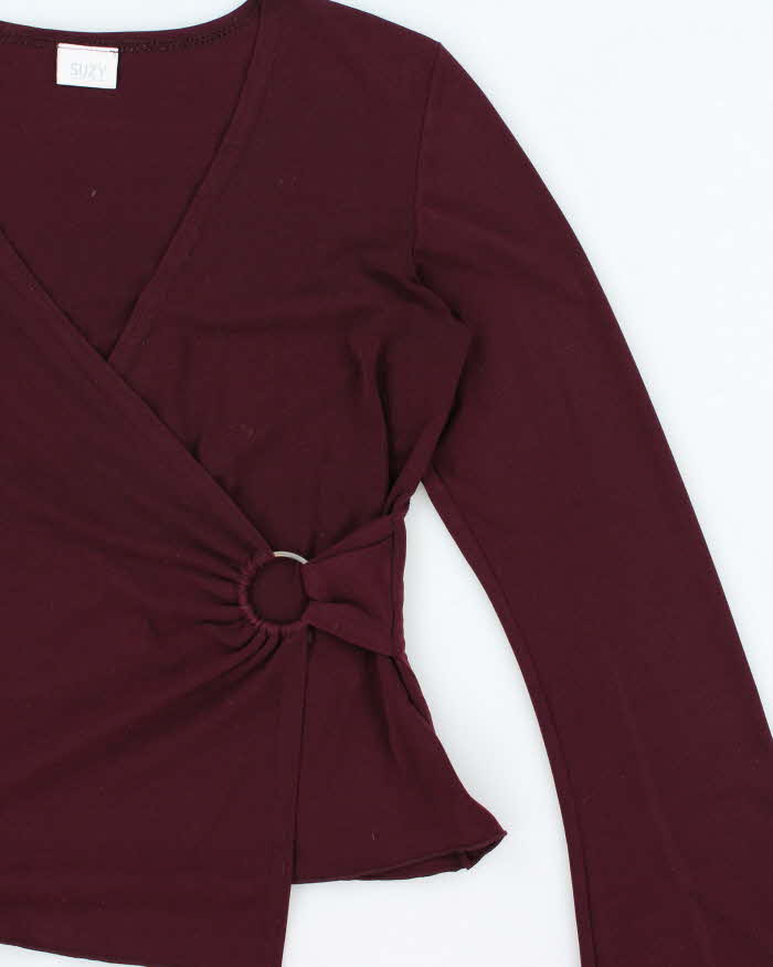 Vintage Y2k 00s Suzy Bell Sleeve O Ring Top - M