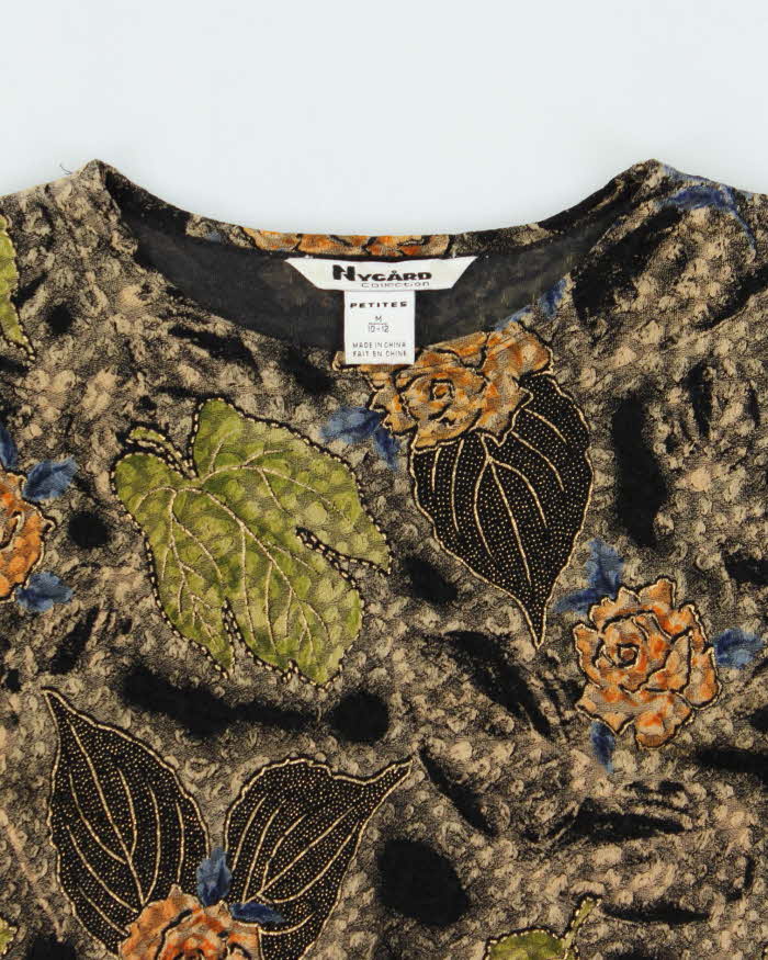 Vintage 90s Nygard Floral Top - M