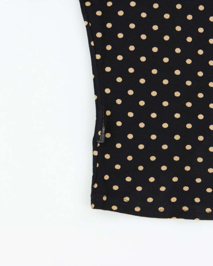 Vintage 90s Y.J.C.Y Polka Dot Roll Neck Top - S