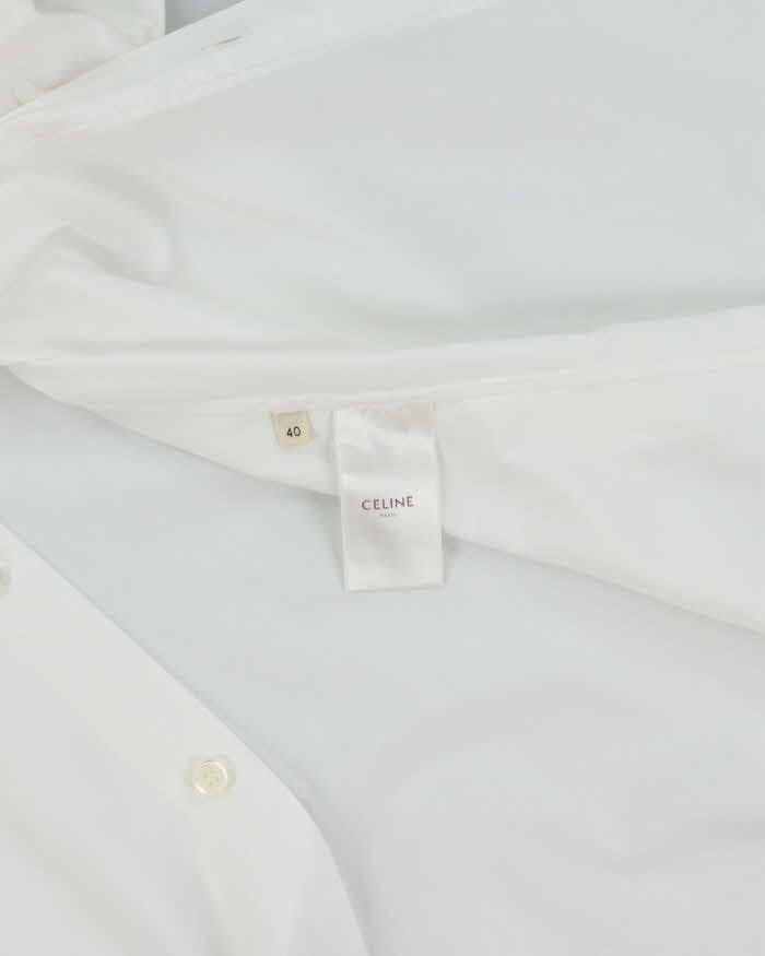 Vintage Celine Cotton Long Sleeve Women's Button Down Blouse - M