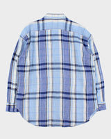 Vintage Lauren Ralph Lauren Plaid Floral Linen Long Sleeve Women's Shirt - XL