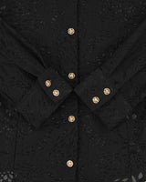 Vintage Y2K 2003 Versace JC Lace Medusa Button Blouse - S