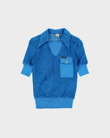 DSWT 1970s Pooh Jeans Soft Line Towelling Polo Shirt - S