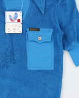 DSWT 1970s Pooh Jeans Soft Line Towelling Polo Shirt - S