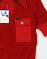 DSWT 1970s Pooh Jeans Soft Line Towelling Polo Shirt - S