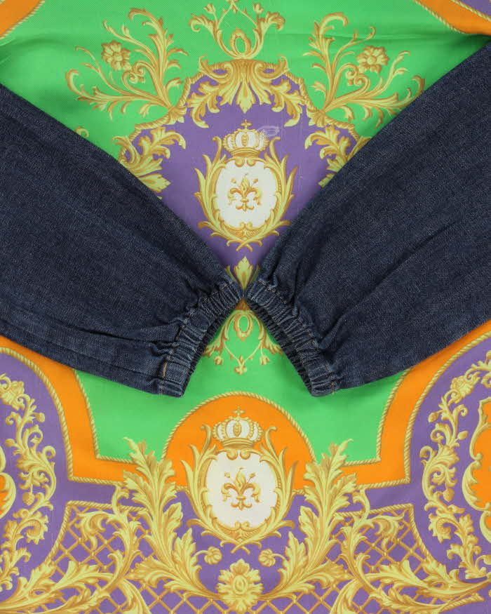 Vintage Y2K 00s D&amp;G Women's Baroque Long Sleeve Denim Blouse - M