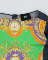 Vintage Y2K 00s D&amp;G Women's Baroque Long Sleeve Denim Blouse - M