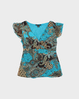 Vintage Y2k 00s Beechers Brook Paisley Pattern Floaty Blouse - M
