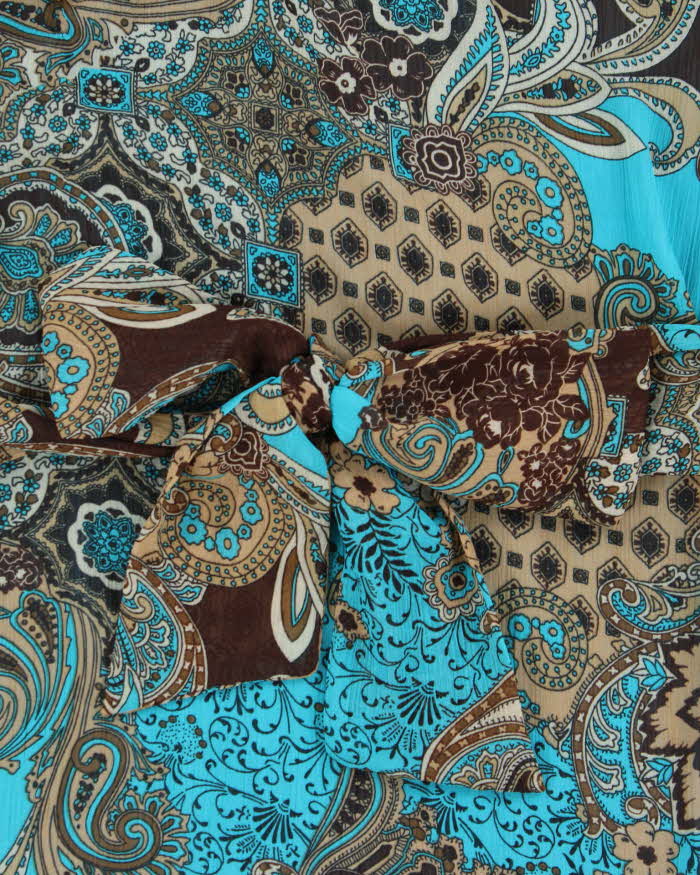 Vintage Y2k 00s Beechers Brook Paisley Pattern Floaty Blouse - M