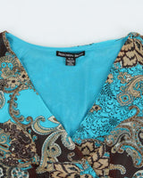 Vintage Y2k 00s Beechers Brook Paisley Pattern Floaty Blouse - M